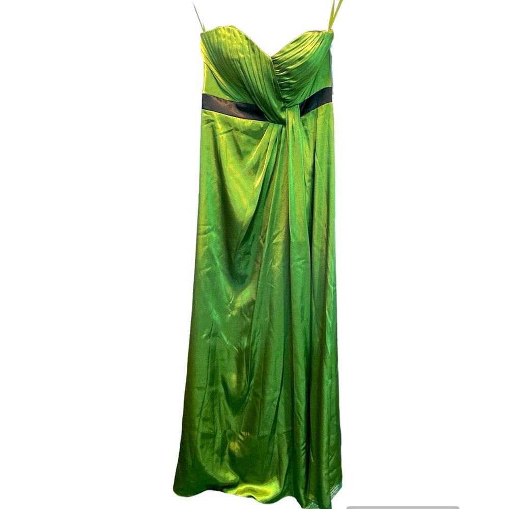 Bari Jay Green Spaghetti Strap Gown for Prom